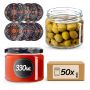 Słoiki na przetwory Sonka 330ml fi82mm 50szt + wieczko Haftowanka