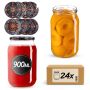 Słoiki na przetwory Simo 900ml fi82mm 24szt + wieczko Haftowanka