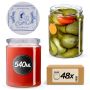 Słoiki na przetwory Maki 540ml fi82mm 48szt + wieczko Makatka