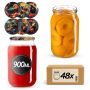 Słoiki na przetwory Simo 900ml fi82mm 48szt + wieczko Ptaki