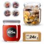 Słoiki na przetwory Salla 425ml fi82mm 24szt + wieczko Grzyb akwarela