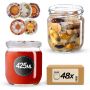 Słoiki na przetwory Salla 425ml fi82mm 48szt + wieczko Miodowy mix