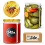 Słoiki na przetwory Maki 540ml 24szt 82mm + wieczka "Pszczoły"