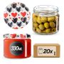 Słoiki na przetwory Sonka 330ml fi82mm 20szt + wieczko Serca