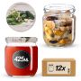 Słoiki na przetwory Salla 425ml fi82mm 12szt + wieczko Ogórek