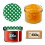 Słoiki na przetwory Tartu 235ml 100szt 82mm + wieczka "Zielona krata"