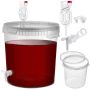 Pojemnik fermentacyjny Acerra z pokrywą 33L transparentny + kran + korek + rurka fermentacyjna