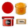 Słoiki na przetwory Tartu 235ml 100szt 82mm + wieczka czerwone