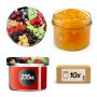 Słoiki na przetwory Tartu 235ml 10szt 82mm + wieczka "Mix Owoców"
