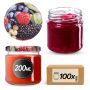 Słoiki na przetwory Lerma 200ml 100szt 66mm + wieczka "Mix owoców leśnych"