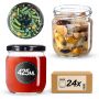 Słoiki na przetwory Salla 425ml fi82mm 24szt + wieczko Ogórki czarne
