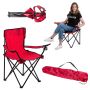 Krzesło wędkarskie składane 82 x 79 cm, czerwone