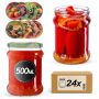 Słoiki na przetwory Kisko 500ml fi82mm 24szt + wieczko Egzotyczne owoce