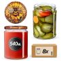 Słoiki na przetwory Maki 540ml fi82mm 8szt + wieczko Bee of the fusion