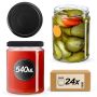 Słoiki na przetwory Maki 540ml fi82mm 24szt + wieczko Czarny mat