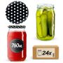 Słoiki na przetwory Niva 760ml 24szt 82mm + wieczka "Groszek czarny"