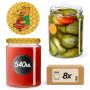 Słoiki na przetwory Maki 540ml 8szt 82mm + wieczka "Miód"