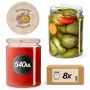 Słoiki na przetwory Maki 540ml fi82mm 8szt + wieczko Miód z pasieki