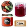Słoiki na przetwory Lerma 200ml 50szt 66mm + wieczka "Warzywa"
