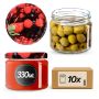 Słoiki na przetwory Sonka 330ml 10szt 82mm + wieczka "Owoce leśne"