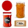 Słoiki na przetwory Seno 315ml 50szt 66mm + wieczka czerwone