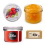 Słoiki na przetwory Tartu 235ml 10szt 82mm + wieczka "Truskawki"