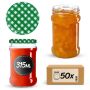 Słoiki na przetwory Seno 315ml 50szt 66mm + wieczka "Zielona krata"