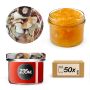 Słoiki na przetwory Tartu 235ml 50szt 82mm + wieczka "Grzyby"