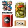 Słoiki na przetwory Maki 540ml fi82mm 48szt + wieczko Grzyb polski