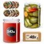 Słoiki na przetwory Maki 540ml fi82mm 48szt + wieczko Warzywny mix