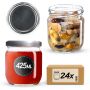 Słoiki na przetwory Salla 425ml 24szt 82mm + wieczka srebrne