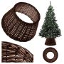 Osłona wiklinowa choinkowa naturalna Aliano 50cm ciemna