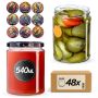 Słoiki na przetwory Maki 540ml fi82mm 48szt + wieczko Ptaki