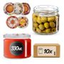 Słoiki na przetwory Sonka 330ml fi82mm 10szt + wieczko Miodowy mix