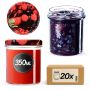 Słoiki na przetwory Avila 350ml 20szt 82mm + wieczka "Owoce leśne"
