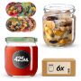 Słoiki na przetwory Salla 425ml fi82mm 6szt + wieczko Egzotyczne owoce