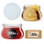 Słoiki na przetwory Raja 300ml 20szt 82mm + wieczka białe