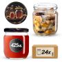 Słoiki na przetwory Salla 425ml fi82mm 24szt + wieczko Miód czarny