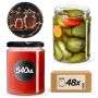 Słoiki na przetwory Maki 540ml fi82mm 48szt + wieczko Miód czarny