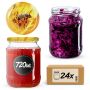 Słoiki na przetwory Jukka 720ml 24szt 82mm + wieczka "Pszczoły"