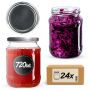 Słoiki na przetwory Jukka 720ml 24szt 82mm + wieczka srebrne
