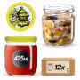 Słoiki na przetwory Salla 425ml 12szt 82mm + wieczka "Pszczoły"