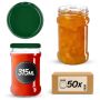 Słoiki na przetwory Seno 315ml 50szt 66mm + wieczka zielone