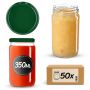 Słoiki na przetwory Gera 350ml fi66mm 50szt + zielone wieczka