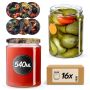 Słoiki na przetwory Maki 540ml fi82mm 16szt + wieczko Ptaki