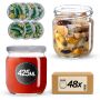 Słoiki na przetwory Salla 425ml fi82mm 48szt + wieczko Kompozycja ogórkowa