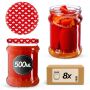 Słoiki na przetwory Kisko 500ml 8szt 82mm + wieczka "Serca"