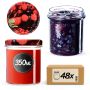 Słoiki na przetwory Avila 350ml 100szt 82mm + wieczka "Owoce leśne"