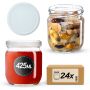 Słoiki na przetwory Salla 425ml 24szt 82mm + wieczka białe