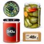 Słoiki na przetwory Maki 540ml fi82mm 48szt + wieczko Ogórki czarne